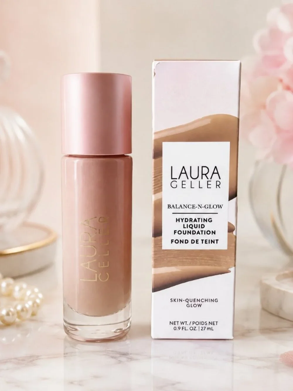 MSRP $38 | LAURA GELLER Balance-n-Glow Hydrating Liquid Foundation – Medium –NIB